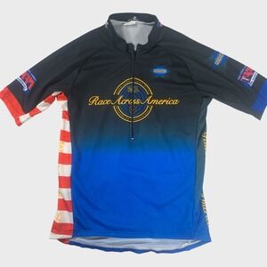 VTG 2006 Race Across America RAAM Cycling Jersey Mens Large Made Canada